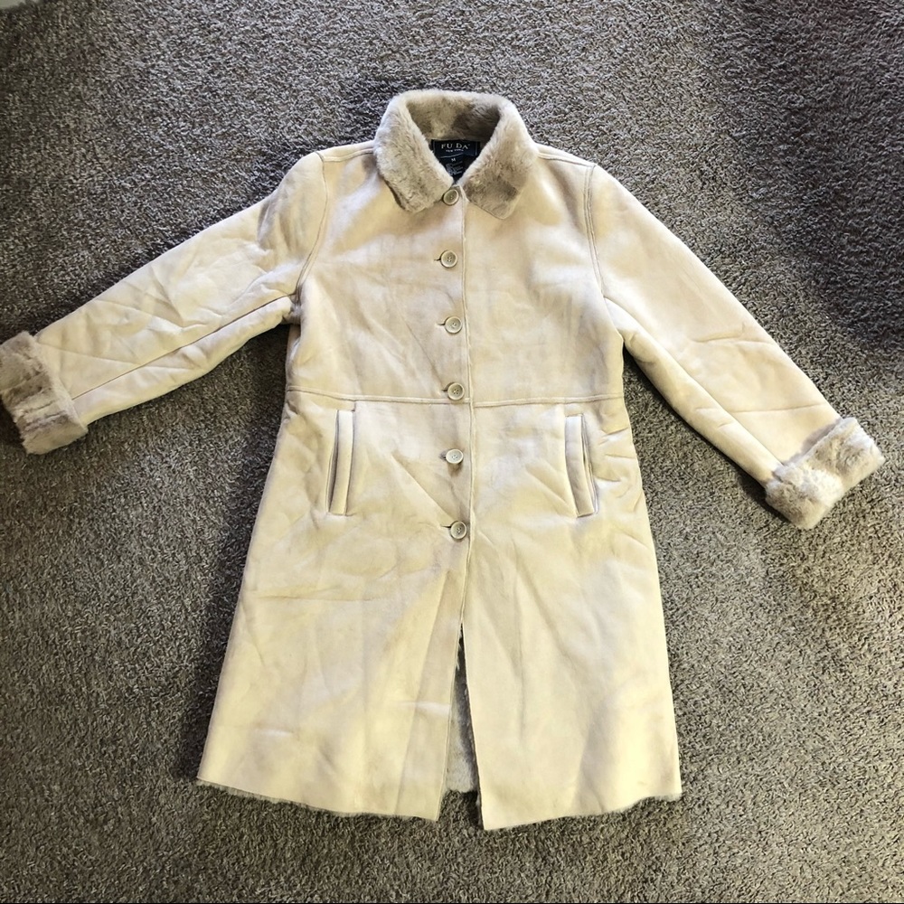 Exquisite Faux Suede Fur Winter Coat Detailed Buttons Super Warm